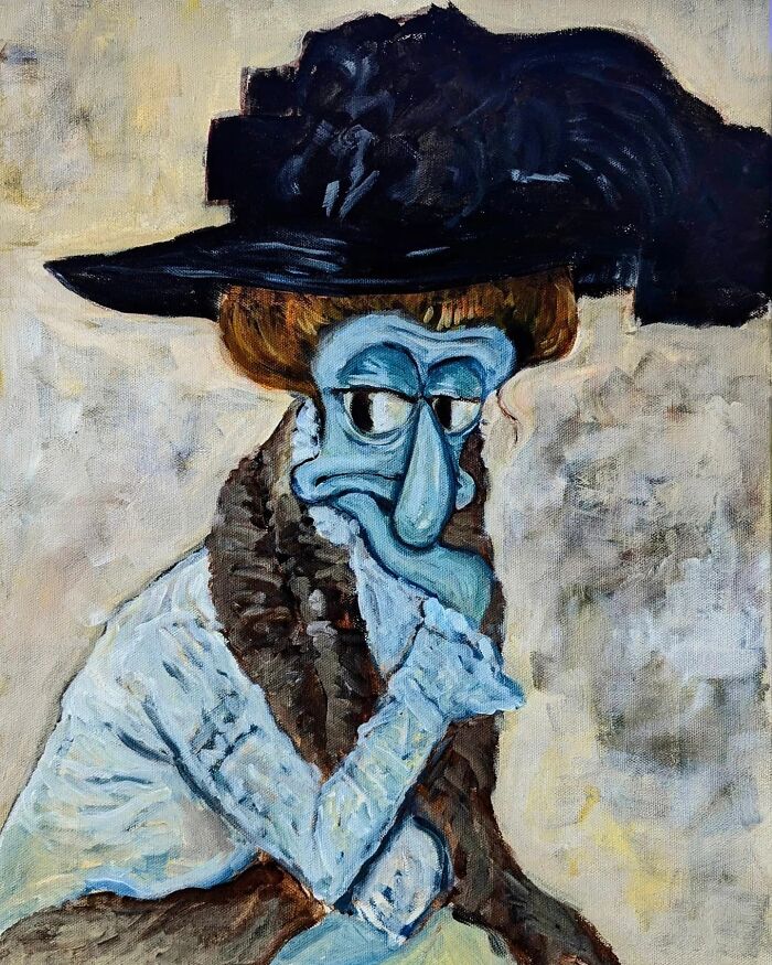 Squidward Gets Fancy: Famous Art Transformed Into Cartoon Gold