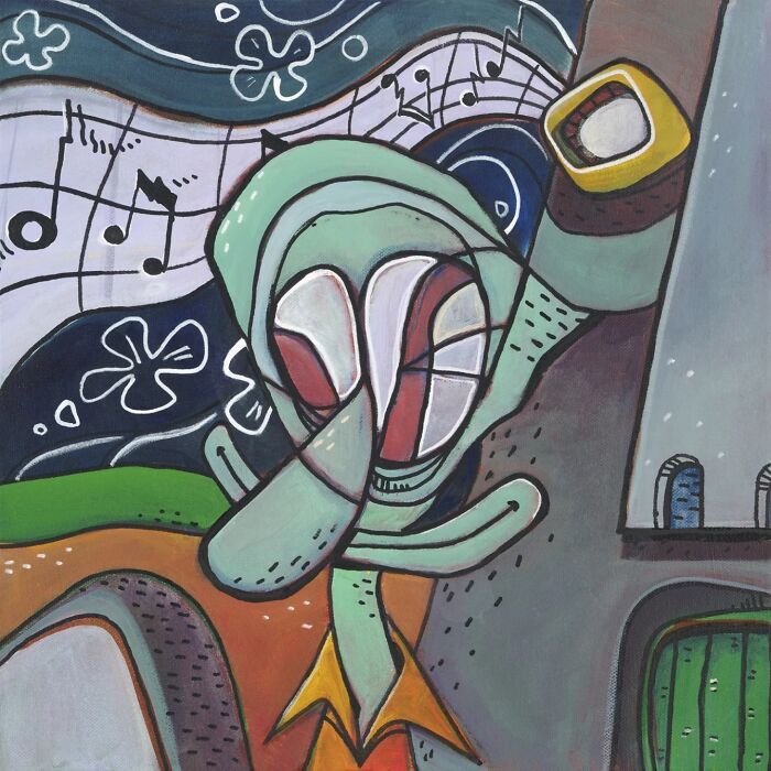 Squidward Gets Fancy: Famous Art Transformed Into Cartoon Gold