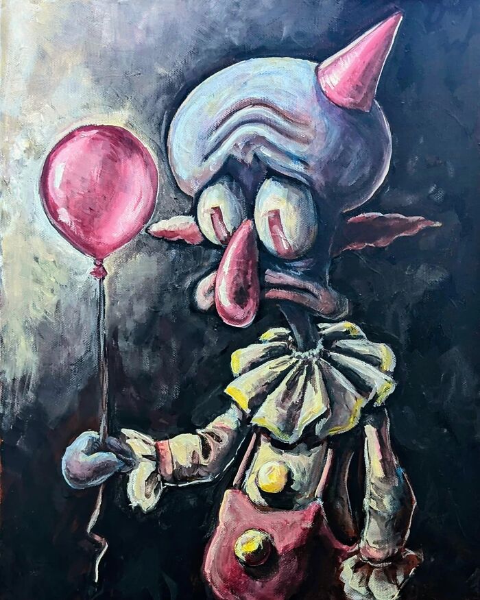 Squidward Gets Fancy: Famous Art Transformed Into Cartoon Gold