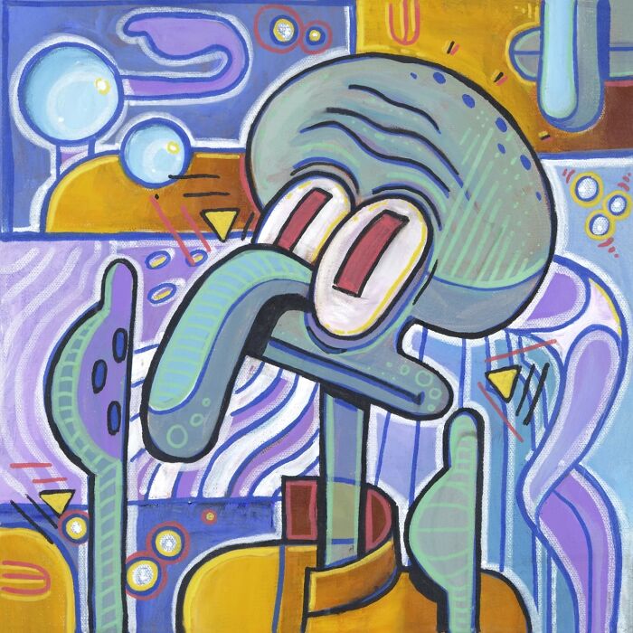 Squidward Gets Fancy: Famous Art Transformed Into Cartoon Gold