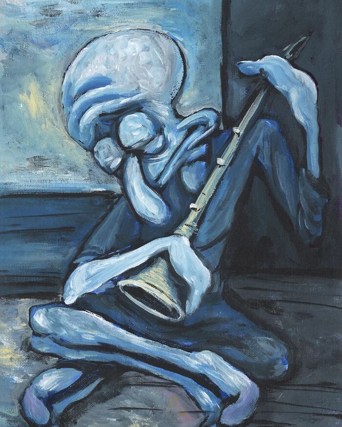 Squidward Gets Fancy: Famous Art Transformed Into Cartoon Gold