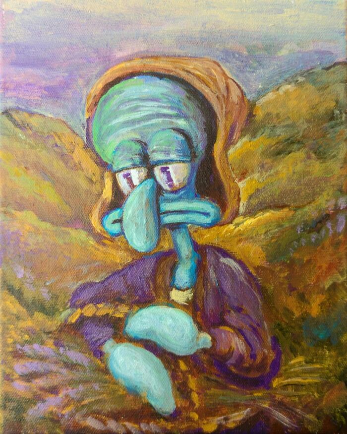 Squidward Gets Fancy: Famous Art Transformed Into Cartoon Gold