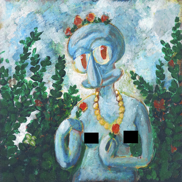 Squidward Gets Fancy: Famous Art Transformed Into Cartoon Gold