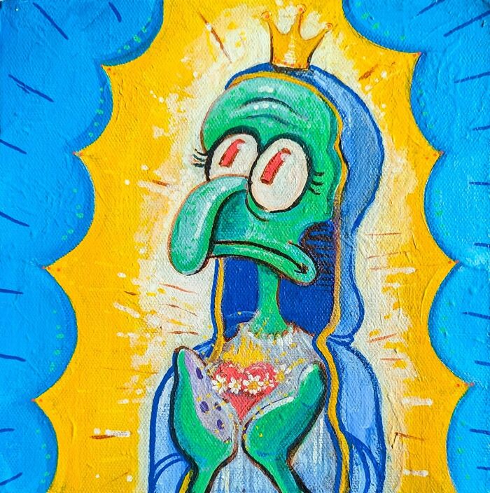 Squidward Gets Fancy: Famous Art Transformed Into Cartoon Gold