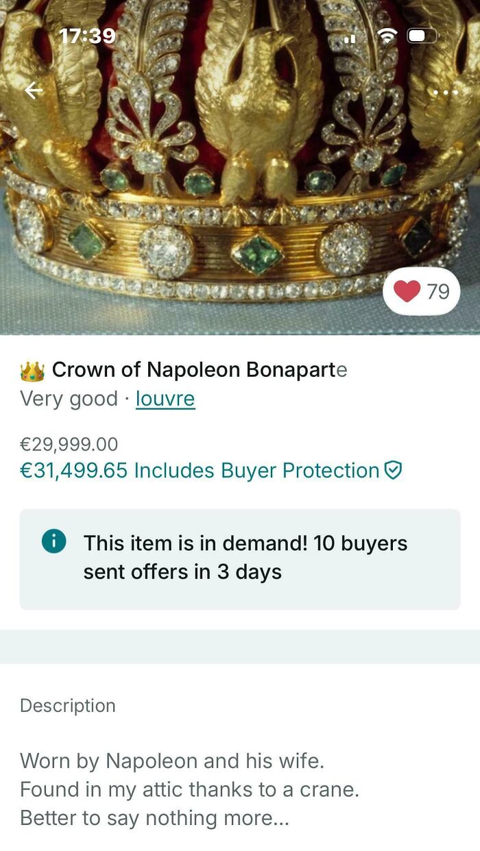 Selling My Royal Crown, Obviously