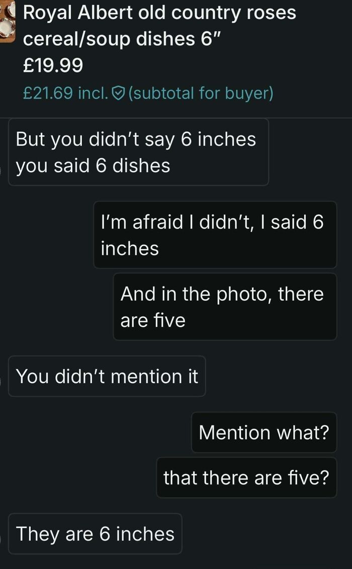First Bad Feedback Ever And It's Ridiculous
