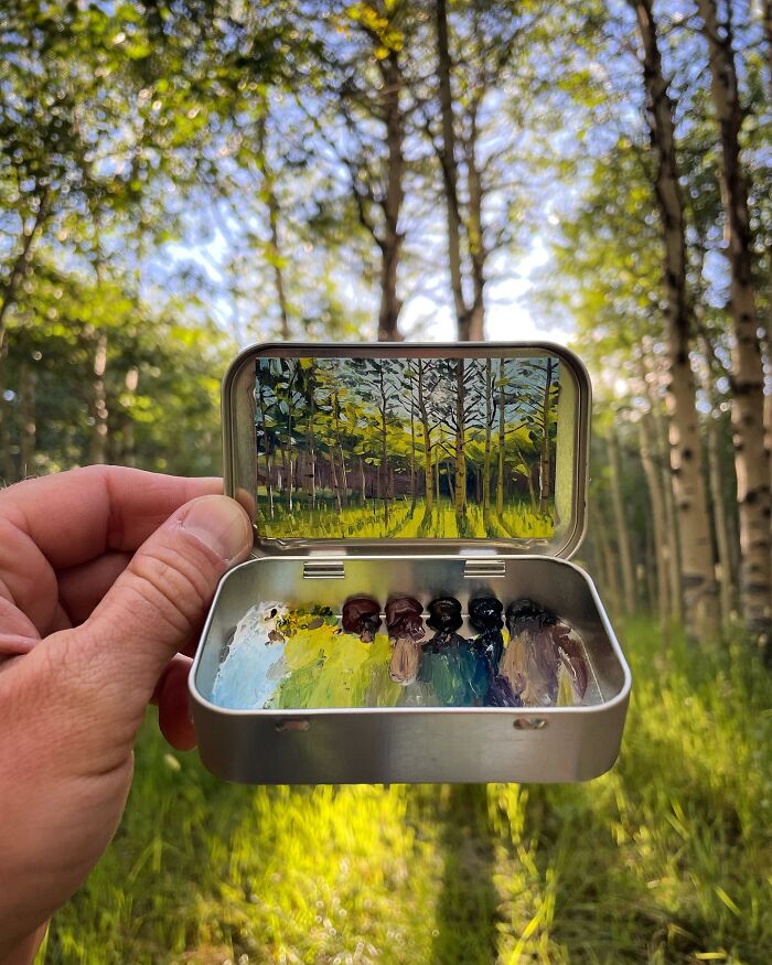 50 Tiny Paintings So Small They Fit Inside Altoid Tins (Yep, Really Tiny!)