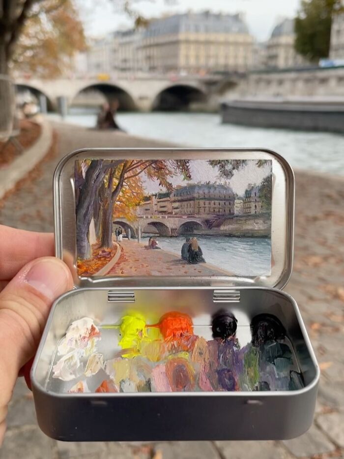 50 Tiny Paintings So Small They Fit Inside Altoid Tins (Yep, Really Tiny!)