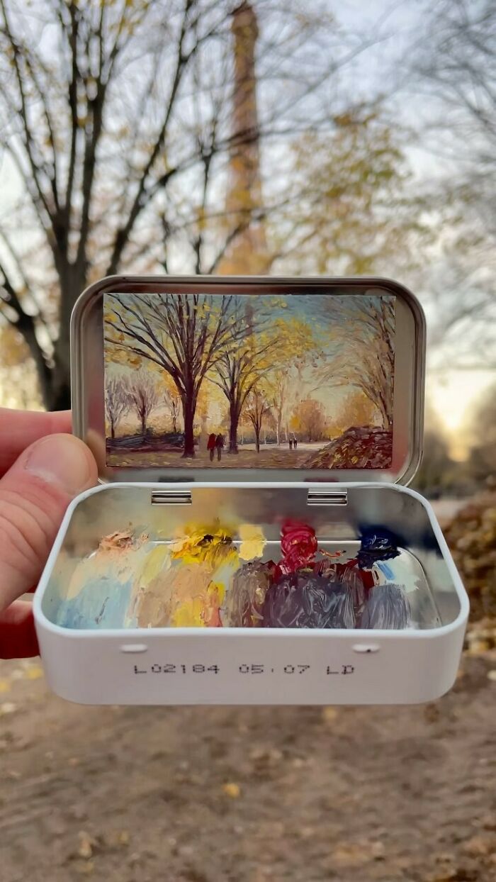 50 Tiny Paintings So Small They Fit Inside Altoid Tins (Yep, Really Tiny!)