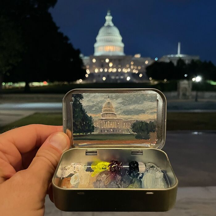 50 Tiny Paintings So Small They Fit Inside Altoid Tins (Yep, Really Tiny!)