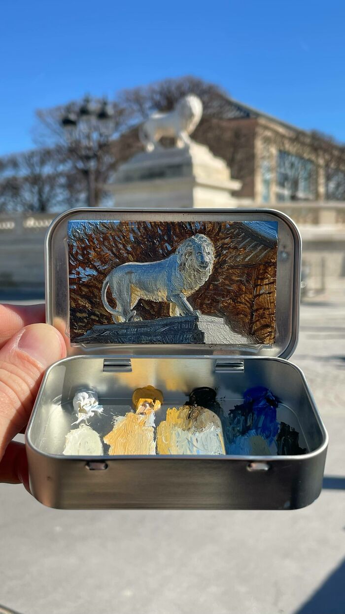 50 Tiny Paintings So Small They Fit Inside Altoid Tins (Yep, Really Tiny!)