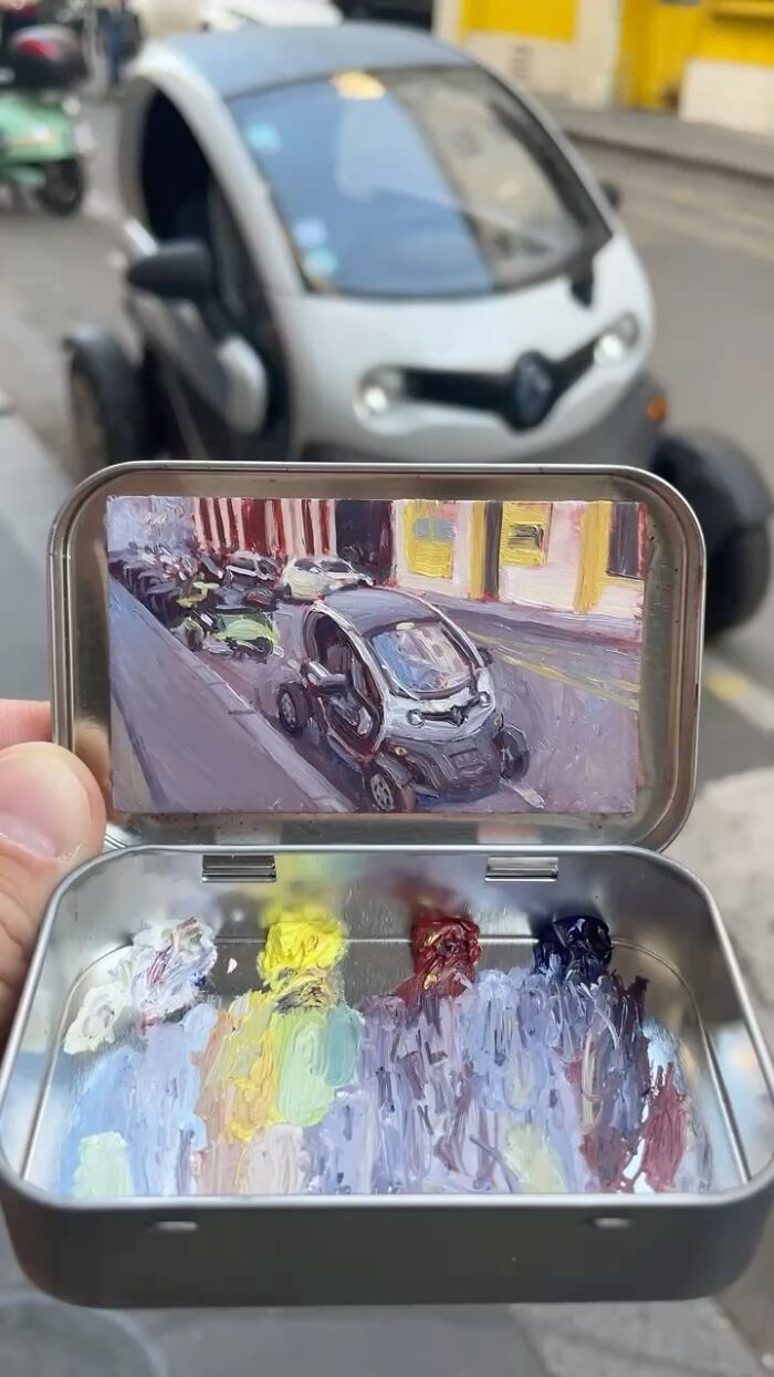 50 Tiny Paintings So Small They Fit Inside Altoid Tins (Yep, Really Tiny!)