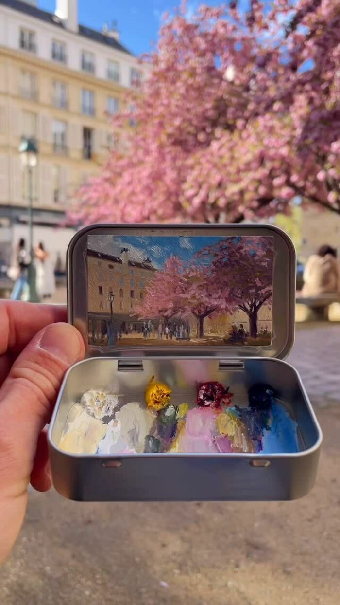 50 Tiny Paintings So Small They Fit Inside Altoid Tins (Yep, Really Tiny!)