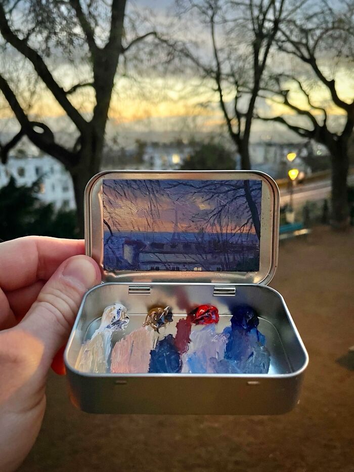 50 Tiny Paintings So Small They Fit Inside Altoid Tins (Yep, Really Tiny!)