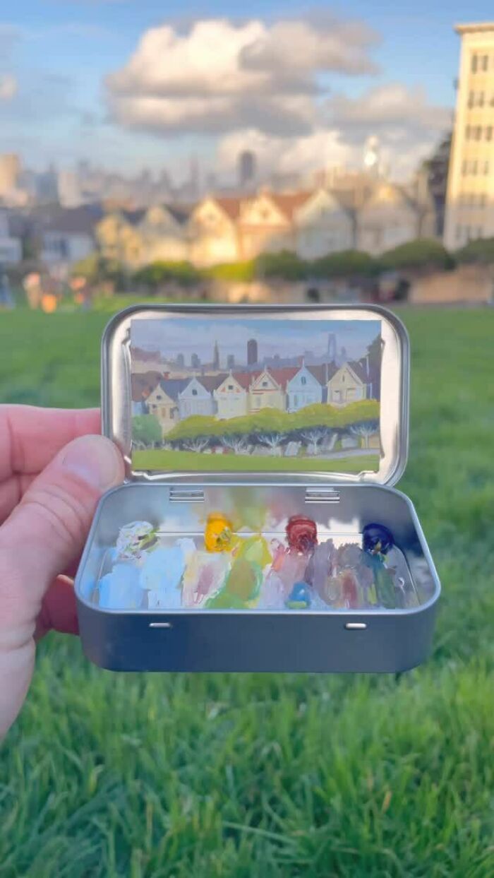 50 Tiny Paintings So Small They Fit Inside Altoid Tins (Yep, Really Tiny!)
