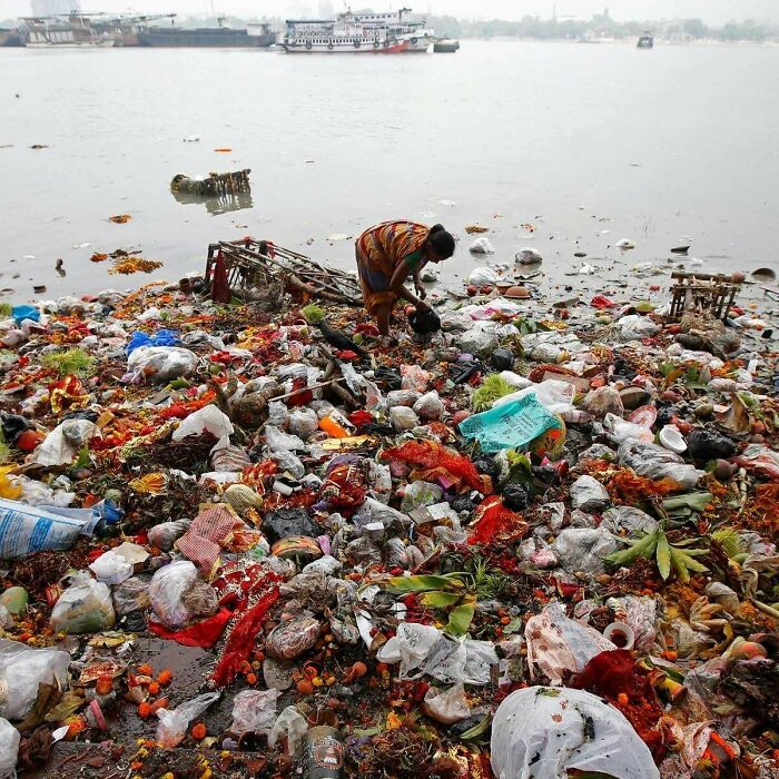 The Ganges River Pollution, India
