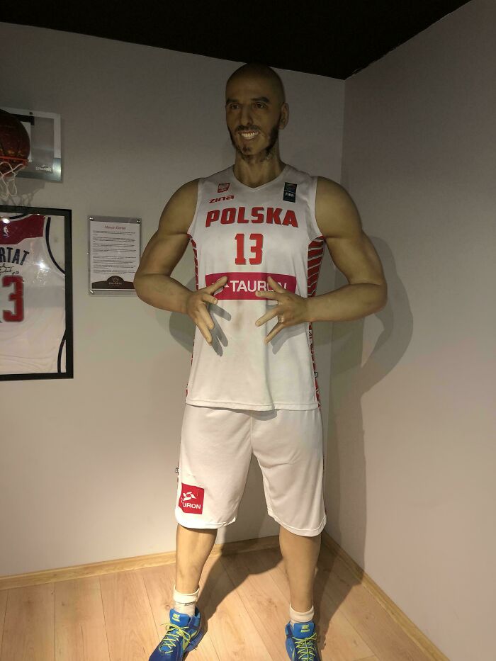 Marcin Gortat’s Wax Statue: Wizards or Just Confused Wolves Fan?