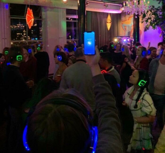Drunk Guy Tries To Shazam At Silent Disco – Hilarious!