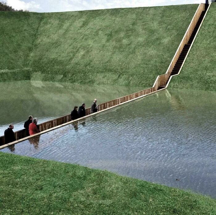 Moses Bridge in the Netherlands is Basically Invisible