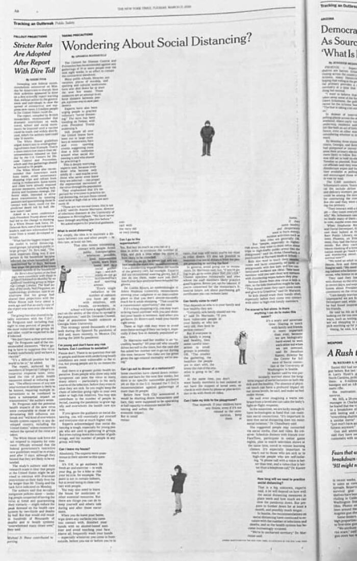 Newspaper Designed for Social Distancing—Yep, It’s a Thing