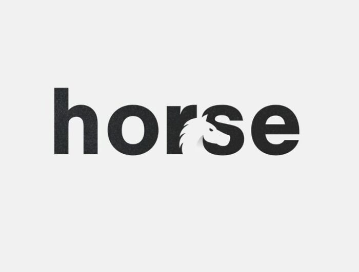 Horse Wordmark That’s Negative Space Magic