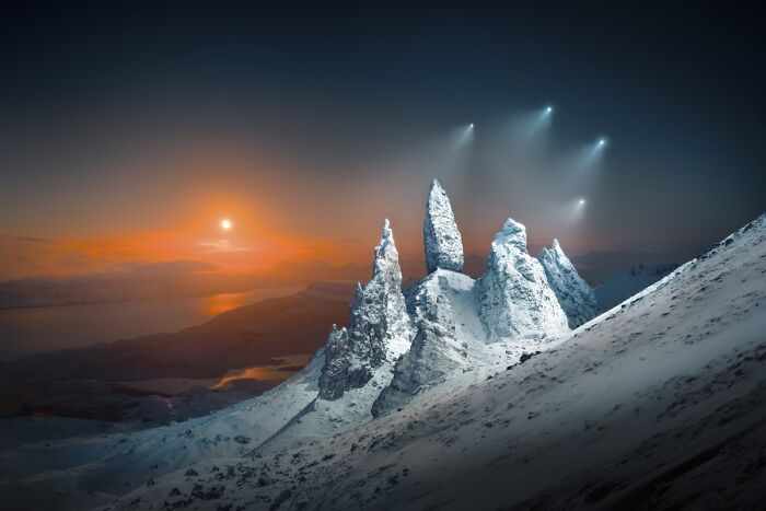 Moonrise Magic Over Storr