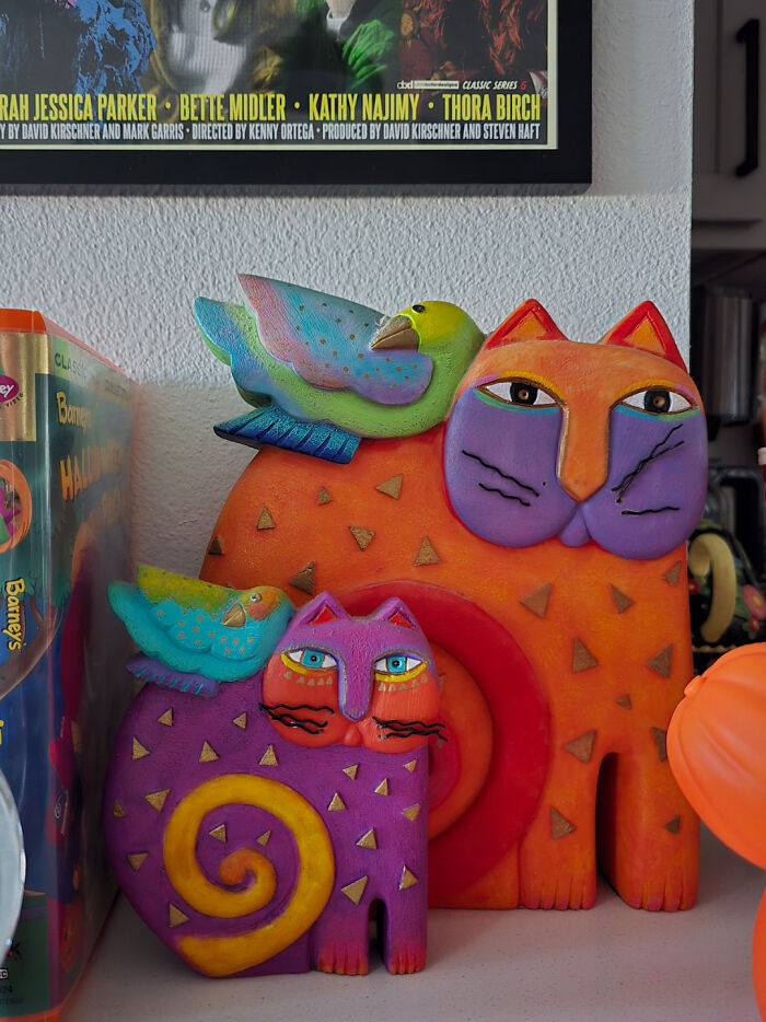 Score! Two ’99 Laurel Burch Cat Statues—Instant Cool Factor