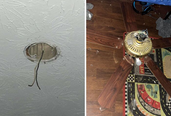 Kid Woke Me Up with Ceiling Fan Crash News