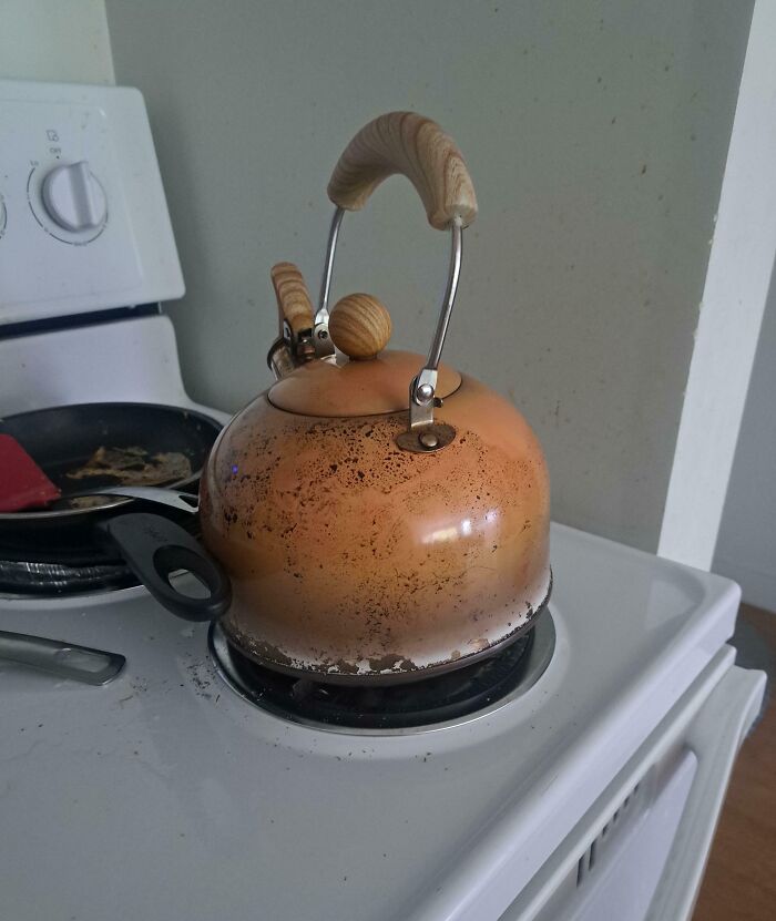 Fell Asleep With Kettle On High: Burnt Breakfast Surprise