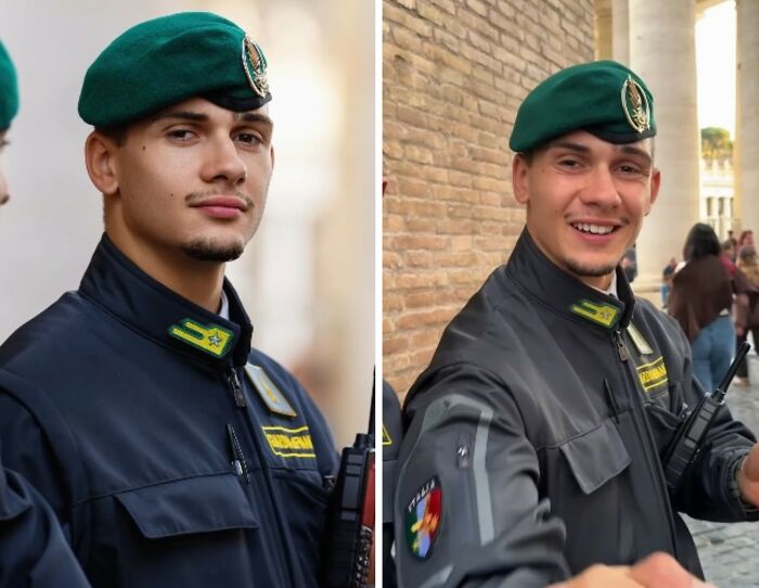 Wait Till You See These Surprise Portraits That Totally Made Cops and Soldiers Smile