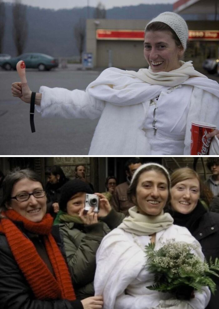 A Wedding Dress Hitchhike for Peace… That Took a Dark Turn