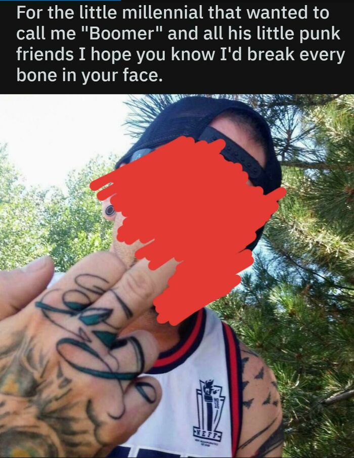 Guy Wants to Break Every Bone in Millennial Faces—Uh, Okay Dude