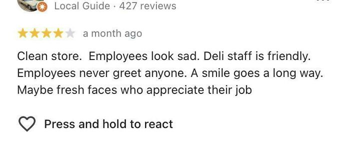 Even Great Service Can Get Complaints