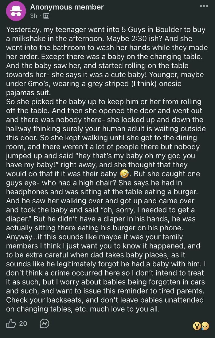 Dad Just Left Baby On A Changing Table In A Public Bathroom. Nbd, Right?