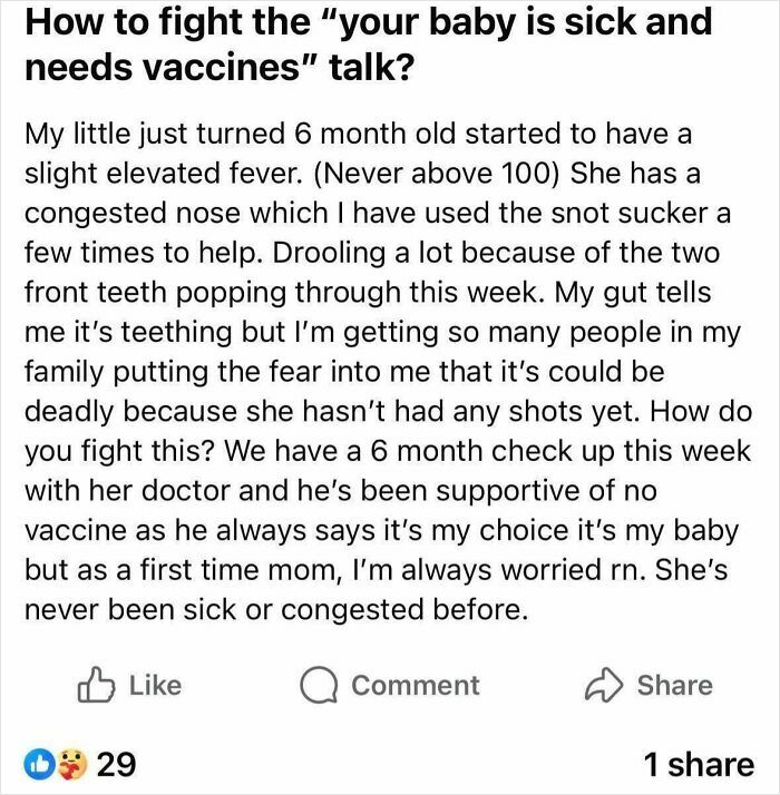 Sick Baby? Meh, That’s Fine! Fever? Also Fine! Vaccines? Nope!