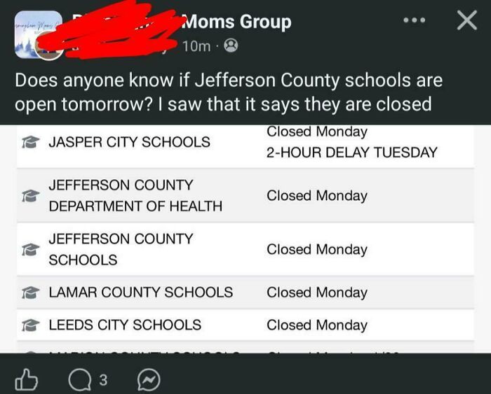 "The School’s Closed Tomorrow! So, Are They or Aren’t They?"