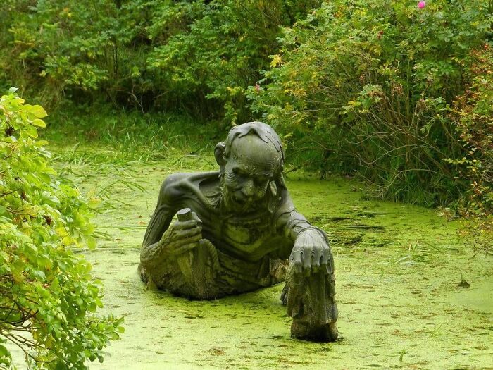 Half-Submerged Statue Holding a Noose—Yep, That’s a Mood
