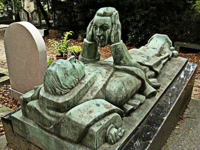This Grave Was Made So He Could Stare at His Wife Forever—Talk About Romantic... and Creepy!