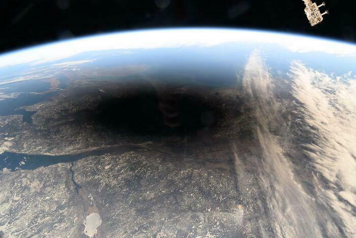 Eclipse From Space! Cosmic Wow.