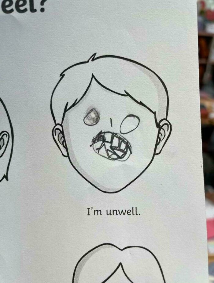 One of My Kindergarten Students Drew This Uh… Masterpiece