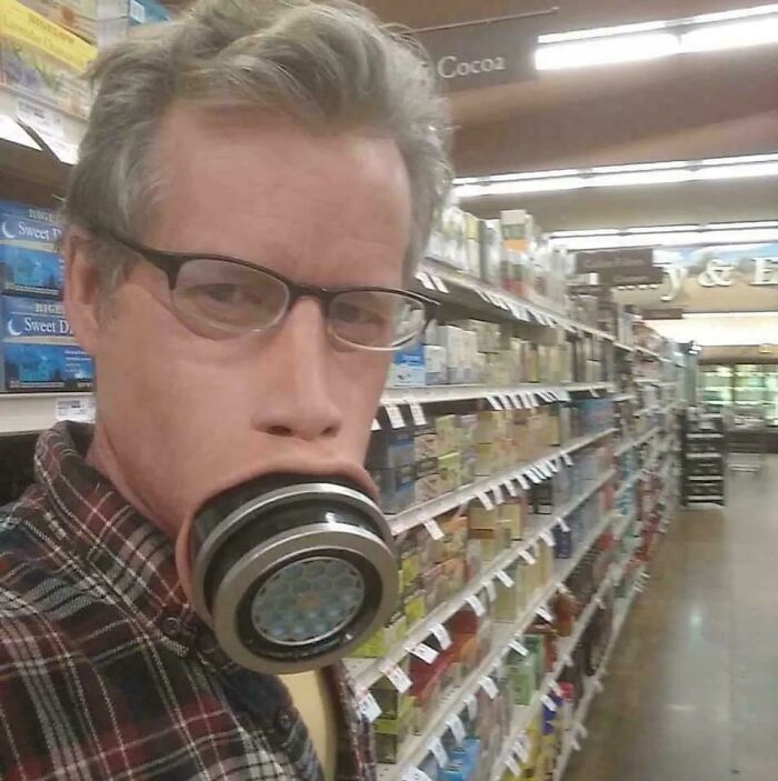 This Guy Made Himself a Custom Mask During the Pandemic—Creative or Creepy?