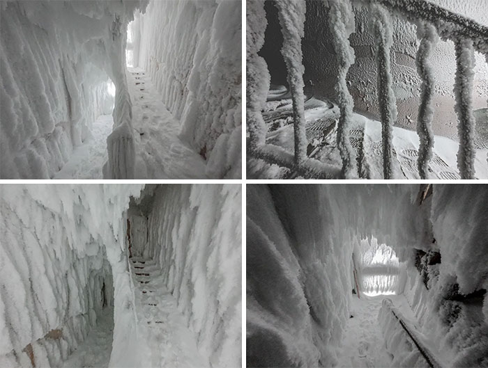 Frozen Staircases In Abandoned Arctic Buildings That Feel Like A Video Game Level