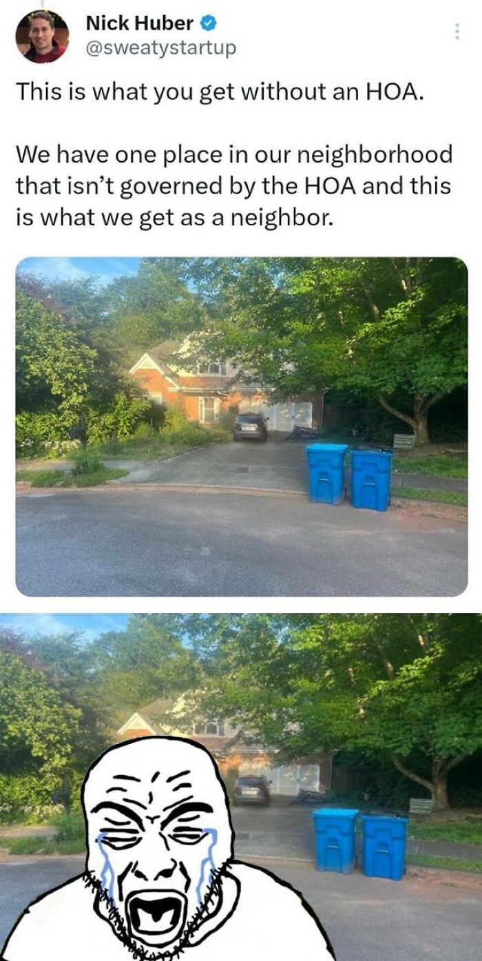 Guy Crying Over a Couple of Trees. Yep.