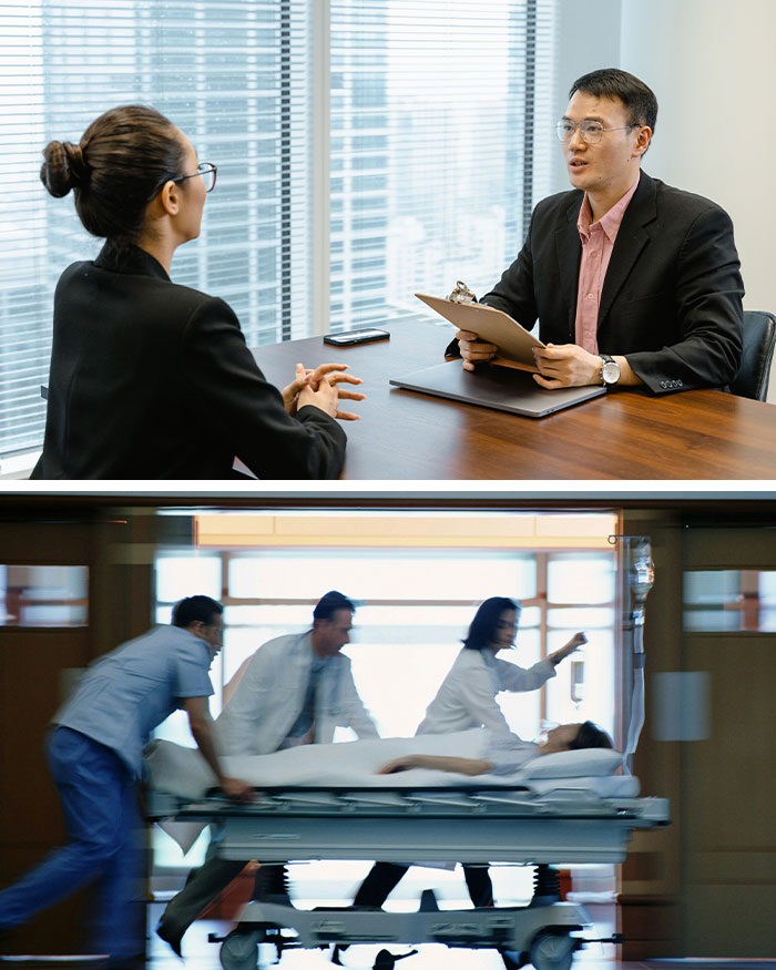 A Guy Collapsed Mid-Interview After Working Himself Too Hard (Seriously)