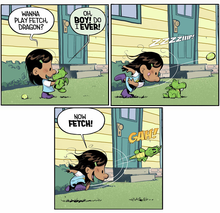 30 Hilarious Stuffed Dragon Comics That Nail Kids' Wild Imaginations