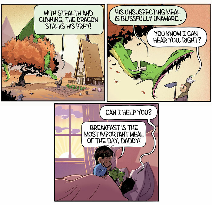 30 Hilarious Stuffed Dragon Comics That Nail Kids' Wild Imaginations