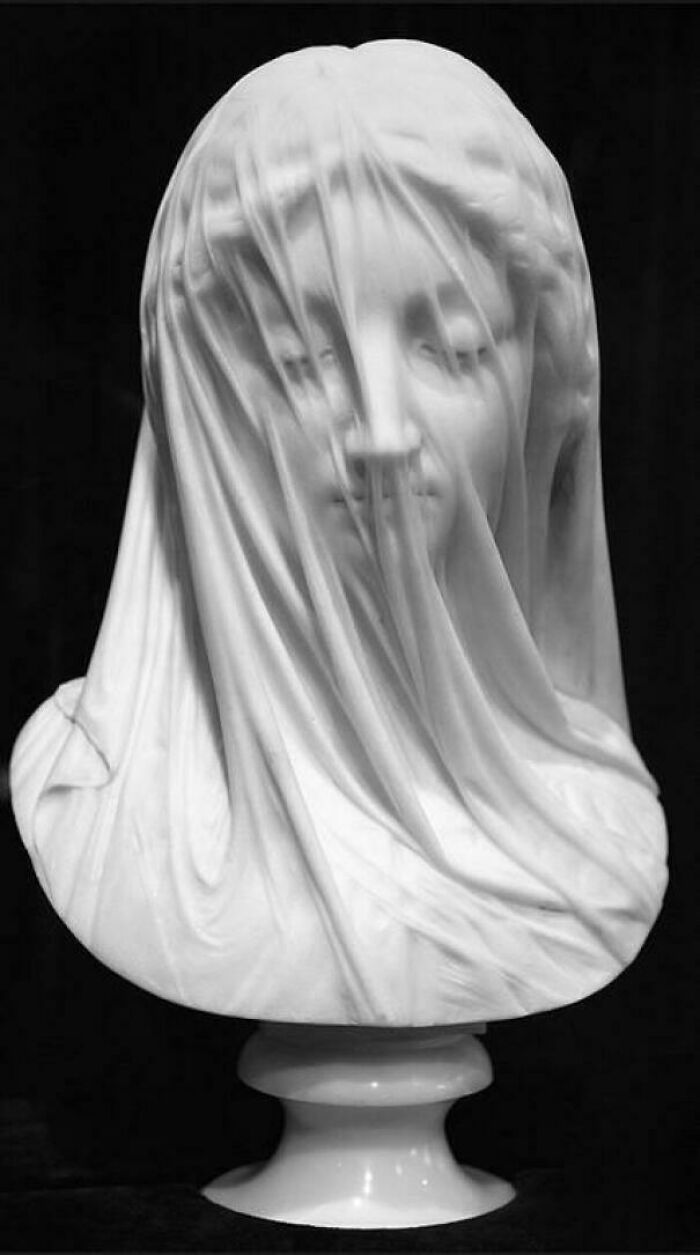 The Veiled Virgin: Marble So Masterfully Carved It Looks Like A Real Veil