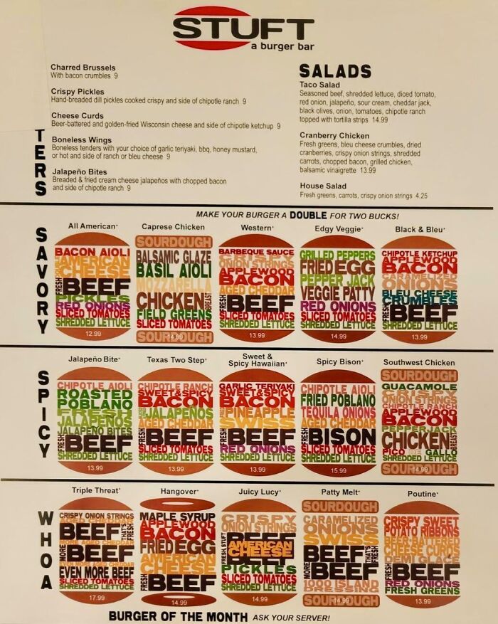 Burger Joint’s Wild Graphic Menu