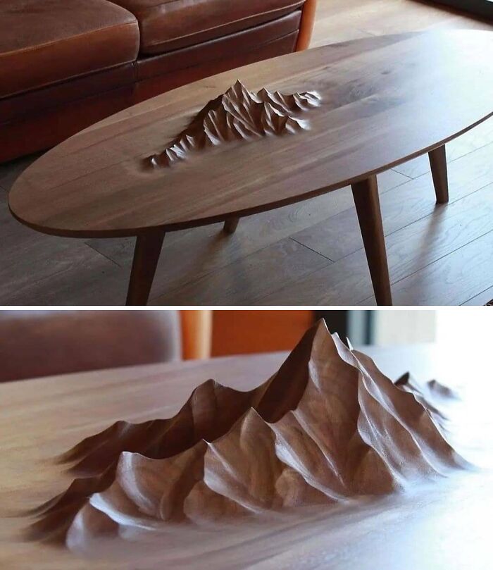 Coffee Table With A Secret Mountain Range
