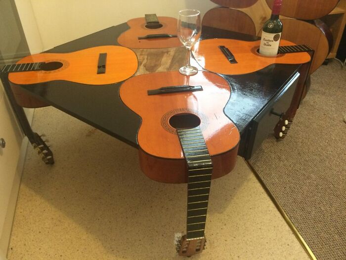 Guitar-Shaped Coffee Table? Why Not!
